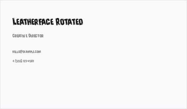 Leatherface Rotated Business Card