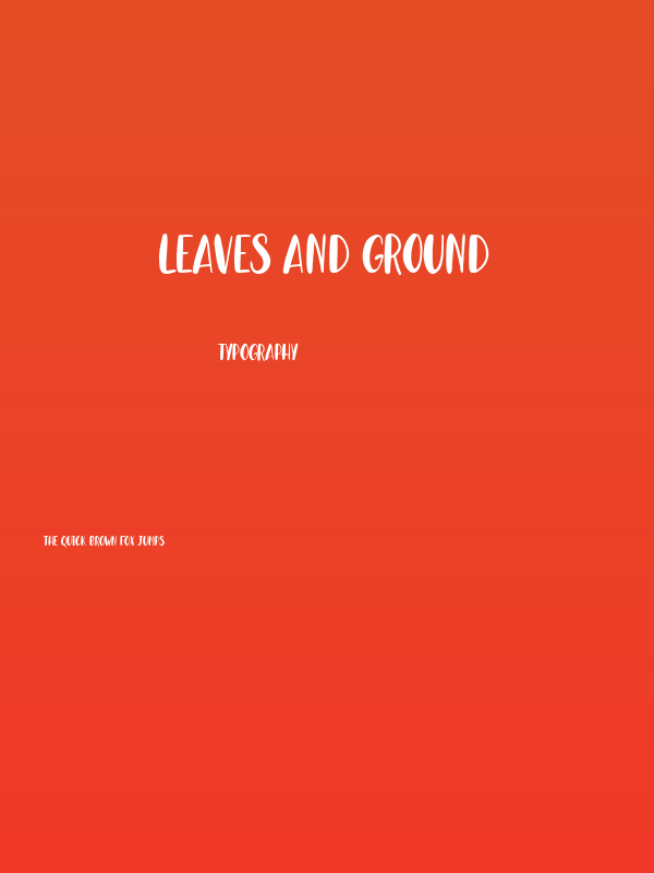 Leaves And Ground Poster