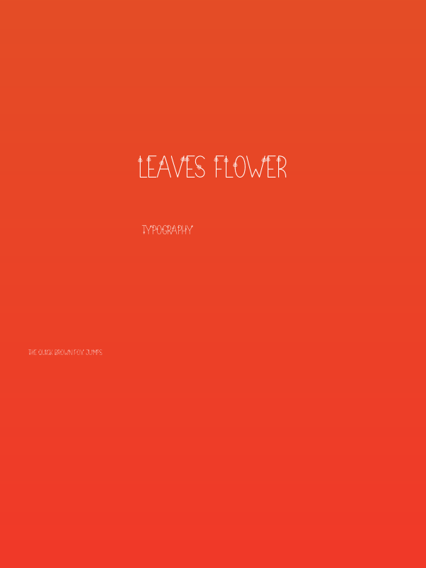 Leaves Flower Poster