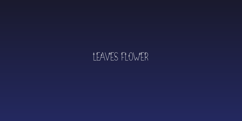 Leaves Flower Social Header