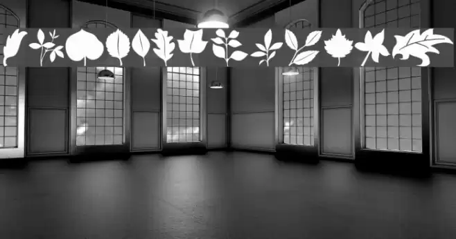 Leaves Font examples