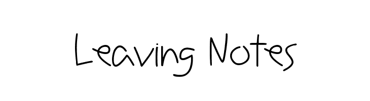 Leaving Notes  Frei Schriftart Herunterladen