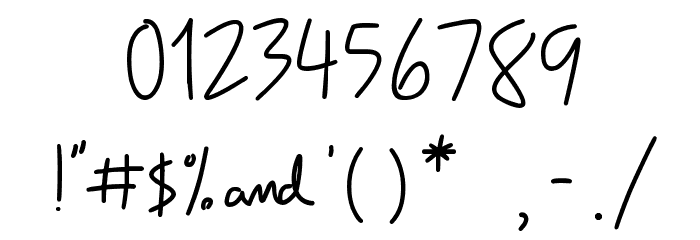 Leaving Notes Font OTHER CHARS