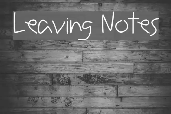Leaving Notes Example 2