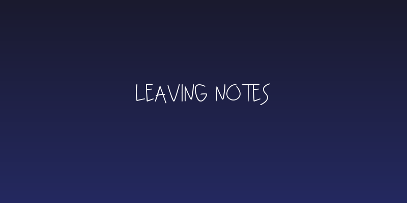 Leaving Notes Social Header