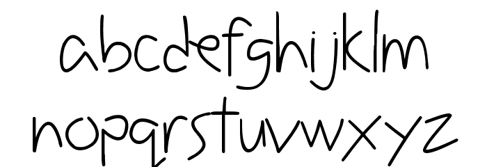 Leaving Notes Font LOWERCASE
