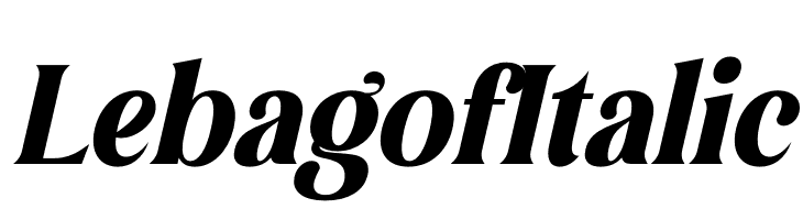 Lebagof Italic  नि: शुल्क फ़ॉन्ट्स डाउनलोड