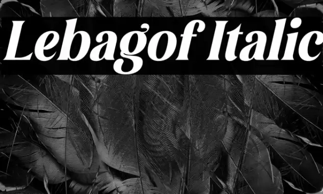Lebagof Italic Font examples