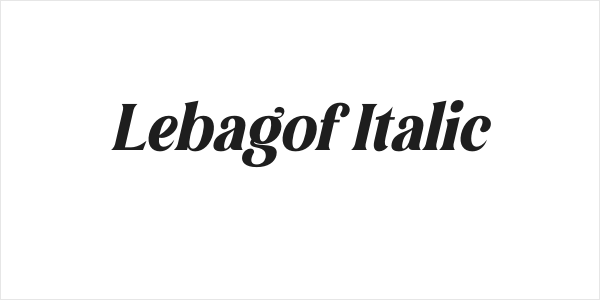 Lebagof Italic Logo