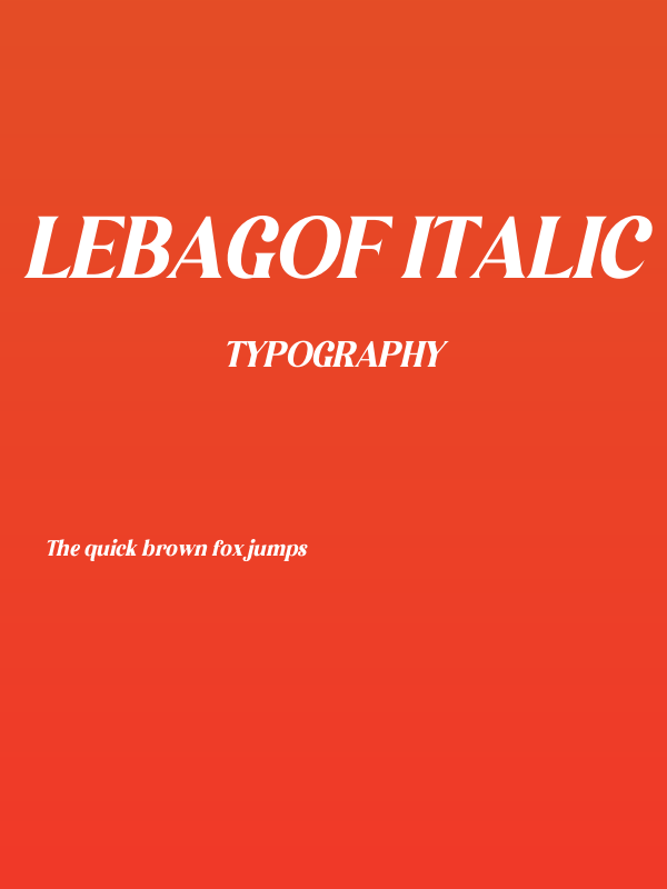 Lebagof Italic Poster