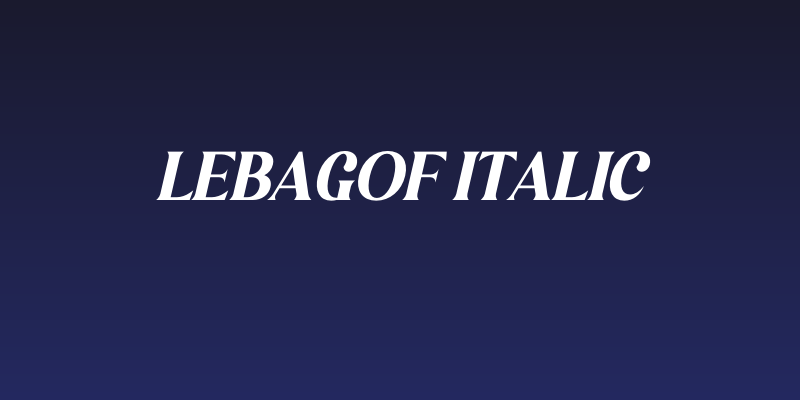 Lebagof Italic Social Header