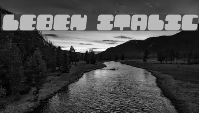 Leben Italic Font examples