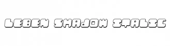 Leben Shadow Italic  Fuentes Gratis Descargar