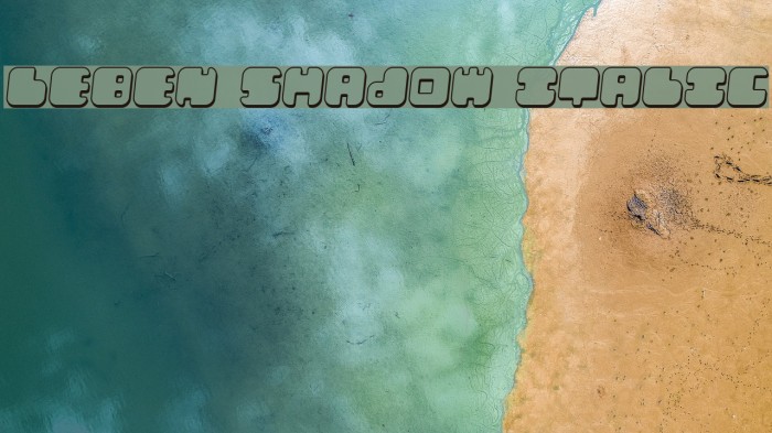Leben Shadow Italic Font examples