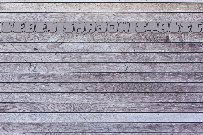 Leben Shadow Italic Font examples
