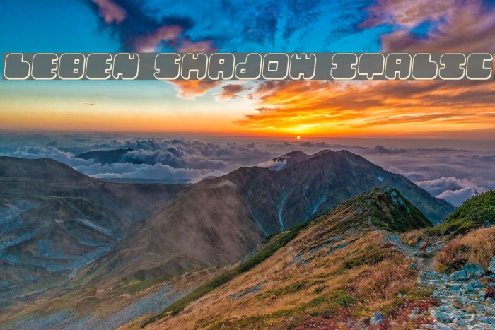 Leben Shadow Italic Font examples