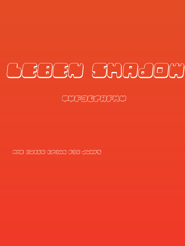 Leben Shadow Italic Poster