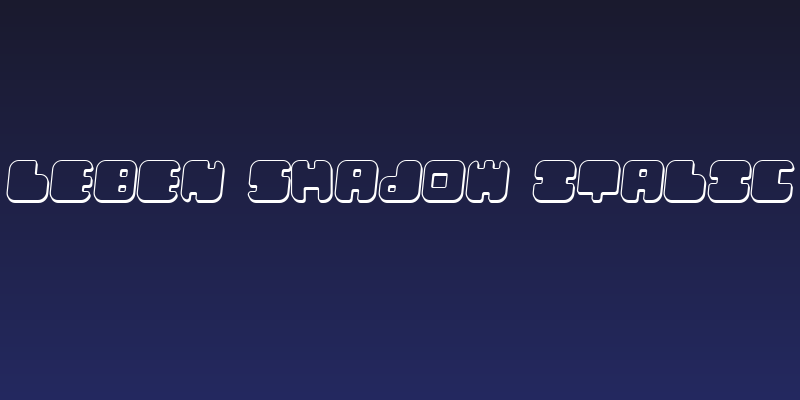 Leben Shadow Italic Social Header