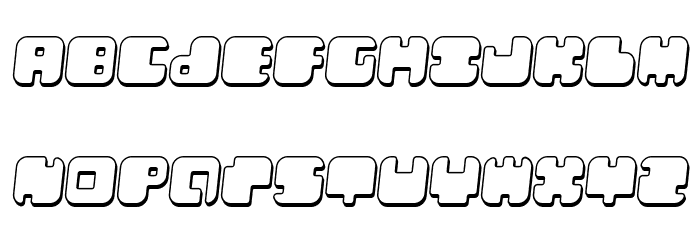 Leben Shadow Italic Font LOWERCASE