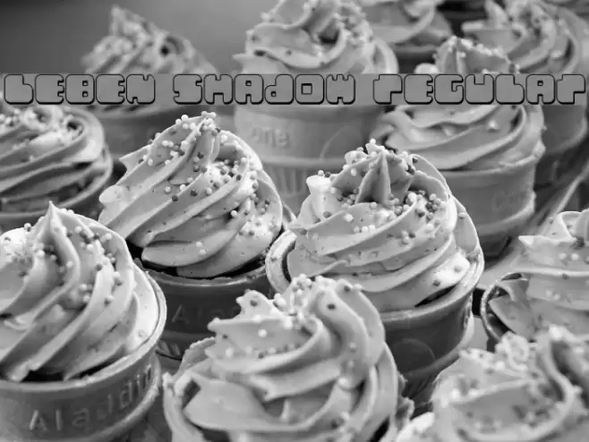 Leben Shadow Regular Font examples