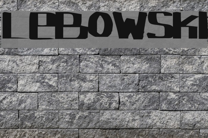Lebowski Font examples