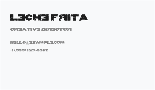 Leche Frita Business Card