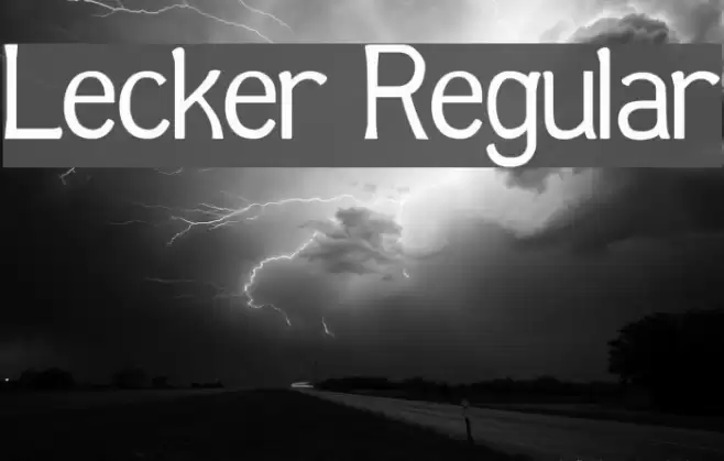 Lecker Regular Font examples