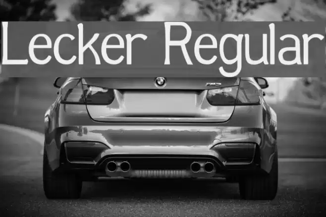 Lecker Regular Font examples