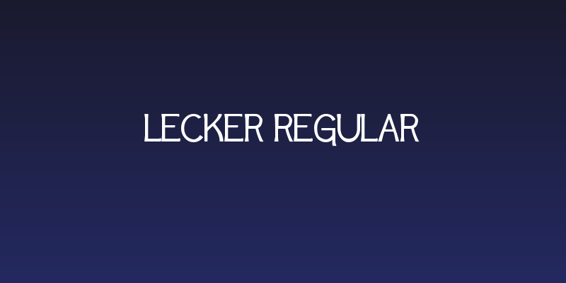 Lecker Regular Social Header