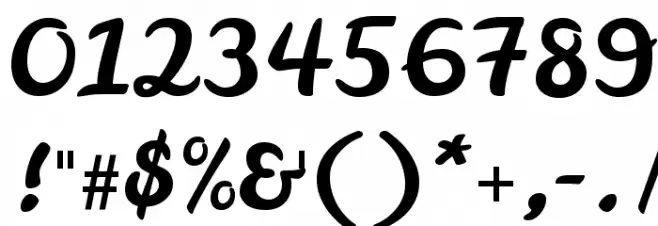 Leckerli One Font OTHER CHARS