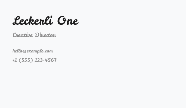 Leckerli One Business Card