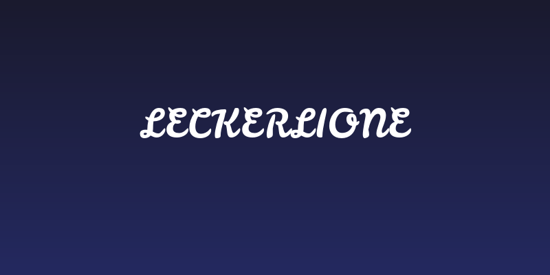 LeckerliOne Social Header
