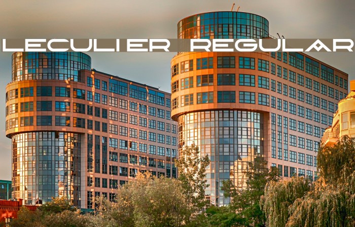 Leculier Regular Font examples