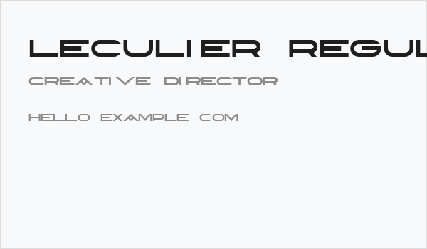 Leculier Regular Business Card