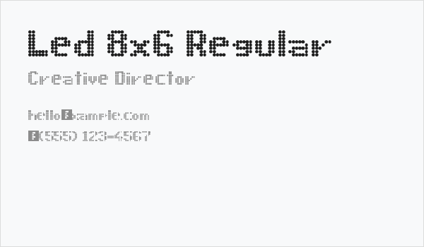 Led 8x6 Regular Business Card