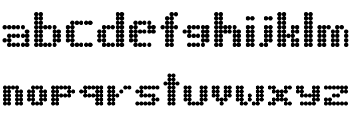 Led 8x6 Regular Font LOWERCASE