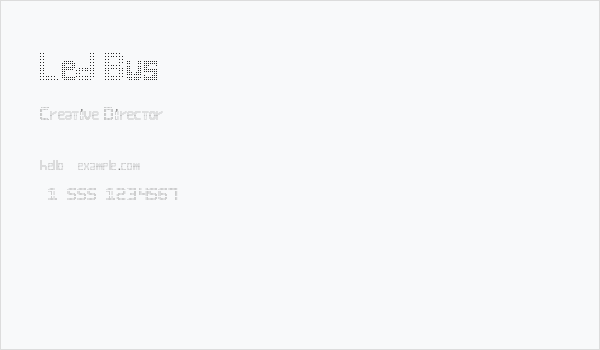 Led Bus Business Card