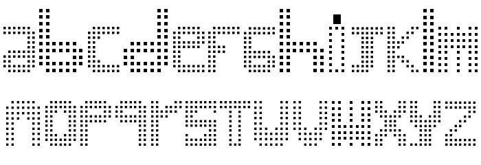 Led Bus Font LOWERCASE