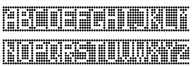 Led Panel Station Off Schriftart Groß