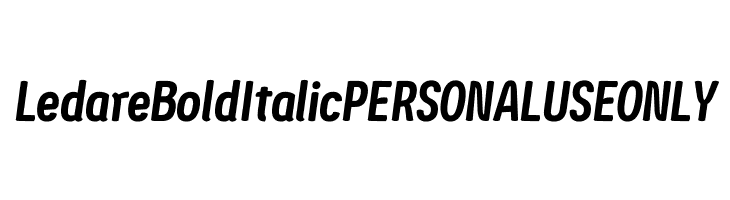 Ledare Bold Italic PERSONAL USE ONLY  नि: शुल्क फ़ॉन्ट्स डाउनलोड