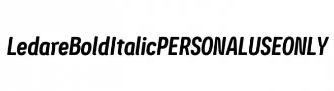 Ledare Bold Italic PERSONAL USE ONLY  Fuentes Gratis Descargar