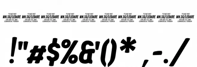 Ledare Bold Italic PERSONAL USE ONLY Font OTHER CHARS