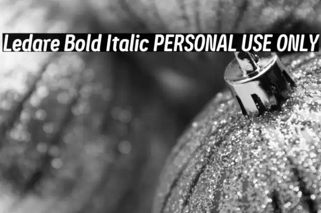 Ledare Bold Italic PERSONAL USE ONLY Font examples