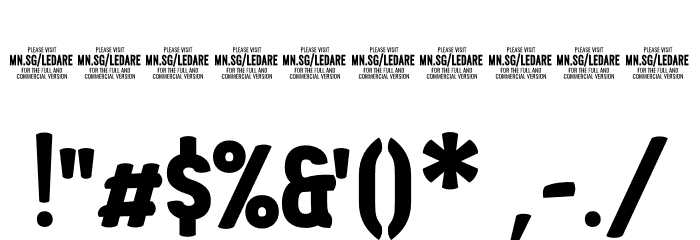 Ledare Bold PERSONAL USE ONLY Font OTHER CHARS