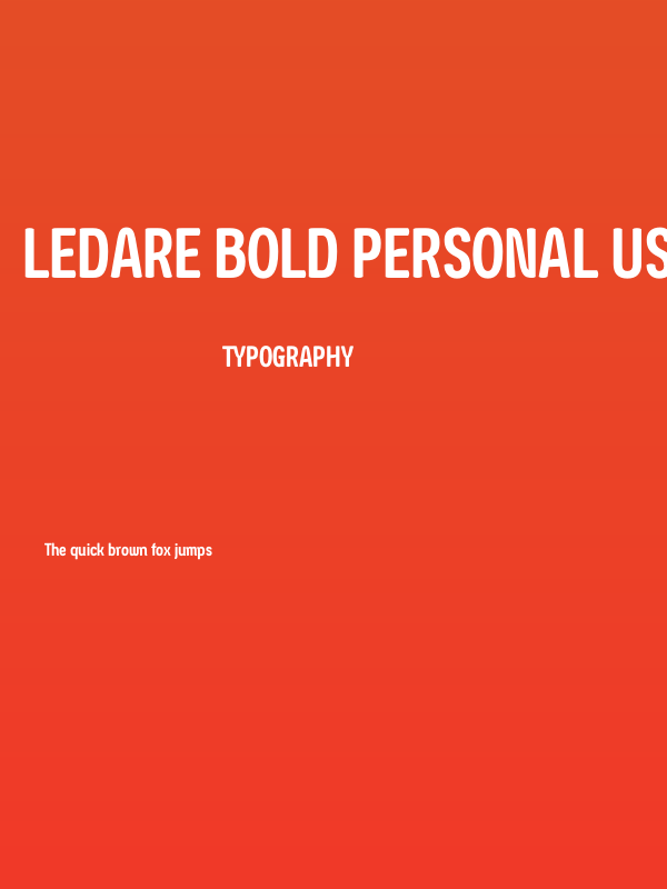 Ledare Bold PERSONAL USE ONLY Poster