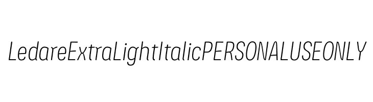 Ledare ExtraLight Italic PERSONAL USE ONLY  免费字体下载