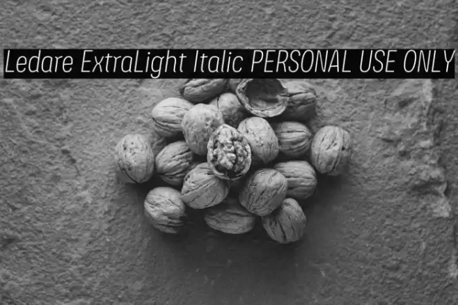 Ledare ExtraLight Italic PERSONAL USE ONLY Font examples
