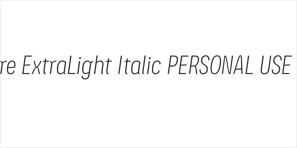 Ledare ExtraLight Italic PERSONAL USE ONLY Logo