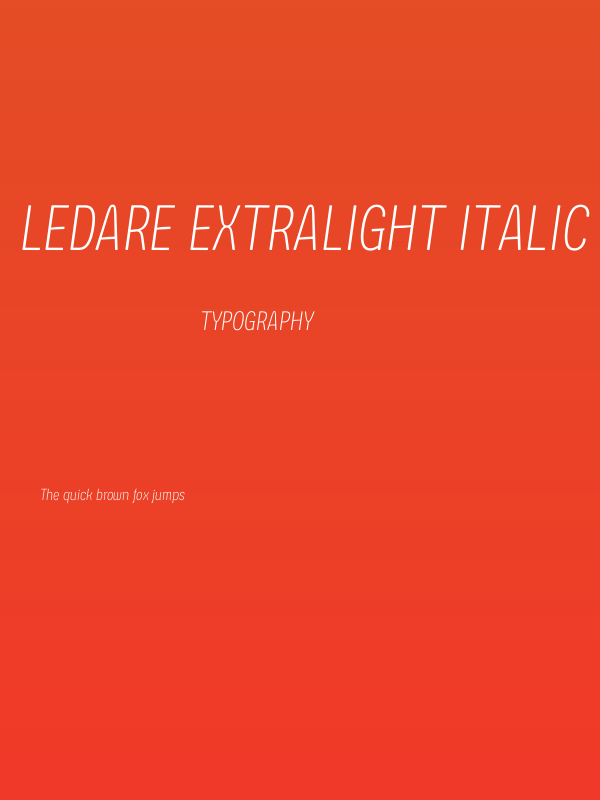 Ledare ExtraLight Italic PERSONAL USE ONLY Poster
