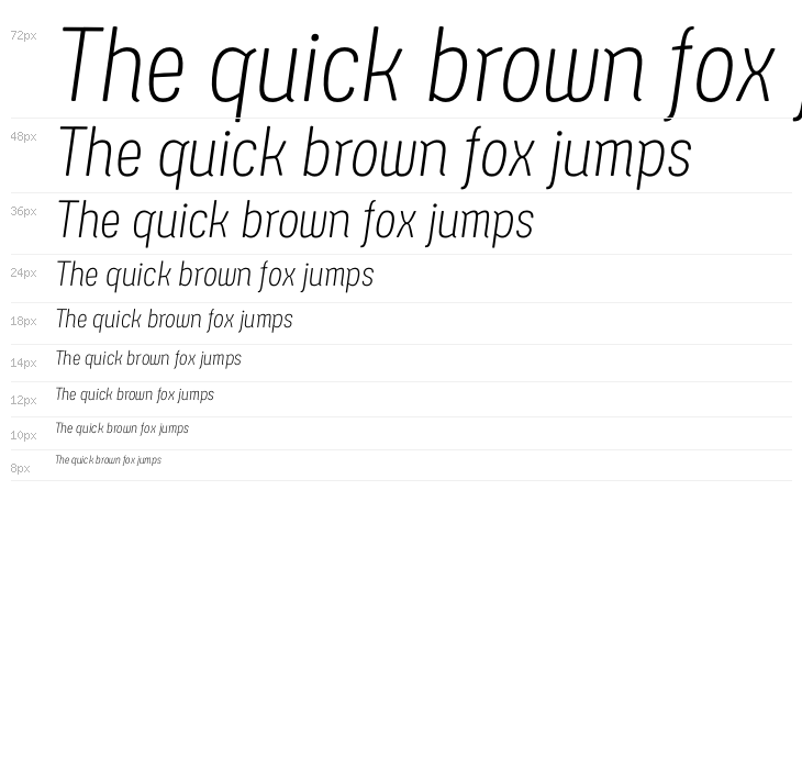 Ledare ExtraLight Italic PERSONAL USE ONLY Waterfall